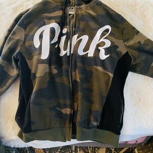 PINK Victoria's Secret Camouflage zip up Hoodie